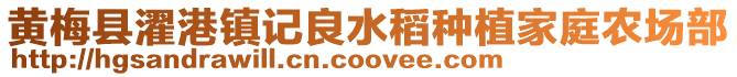 黃梅縣濯港鎮(zhèn)記良水稻種植家庭農場部