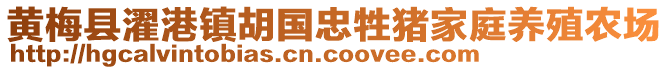 黃梅縣濯港鎮(zhèn)胡國忠牲豬家庭養(yǎng)殖農(nóng)場