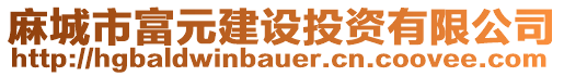 麻城市富元建設(shè)投資有限公司