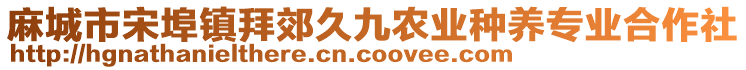 麻城市宋埠鎮(zhèn)拜郊久九農(nóng)業(yè)種養(yǎng)專業(yè)合作社