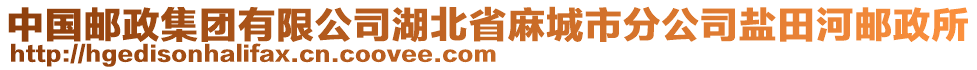 中國郵政集團(tuán)有限公司湖北省麻城市分公司鹽田河郵政所