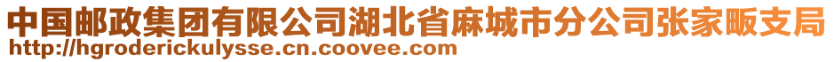 中國郵政集團有限公司湖北省麻城市分公司張家畈支局