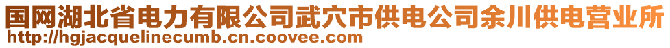 國網(wǎng)湖北省電力有限公司武穴市供電公司余川供電營業(yè)所