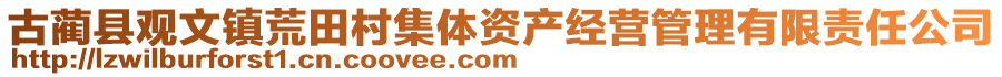 古藺縣觀文鎮(zhèn)荒田村集體資產(chǎn)經(jīng)營管理有限責(zé)任公司