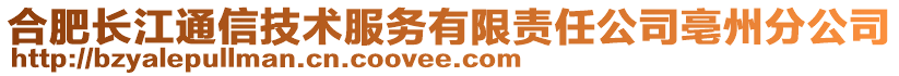 合肥長江通信技術服務有限責任公司亳州分公司