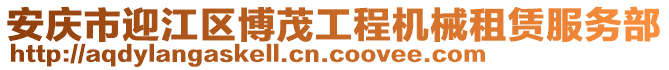 安慶市迎江區(qū)博茂工程機械租賃服務部