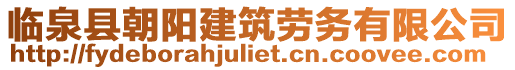 臨泉縣朝陽建筑勞務(wù)有限公司