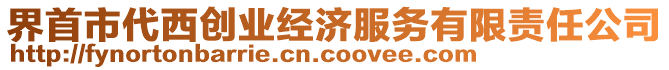 界首市代西創(chuàng)業(yè)經(jīng)濟(jì)服務(wù)有限責(zé)任公司