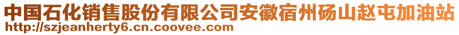 中國石化銷售股份有限公司安徽宿州碭山趙屯加油站