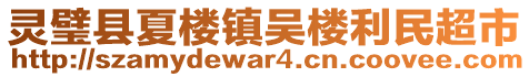 靈璧縣夏樓鎮(zhèn)吳樓利民超市