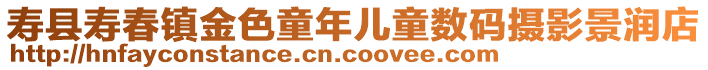 壽縣壽春鎮(zhèn)金色童年兒童數(shù)碼攝影景潤店