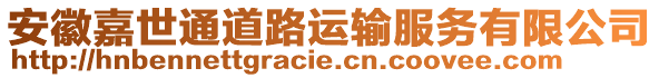 安徽嘉世通道路運(yùn)輸服務(wù)有限公司