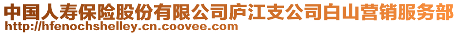 中國(guó)人壽保險(xiǎn)股份有限公司廬江支公司白山營(yíng)銷服務(wù)部