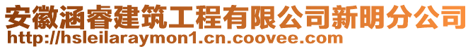 安徽涵睿建筑工程有限公司新明分公司