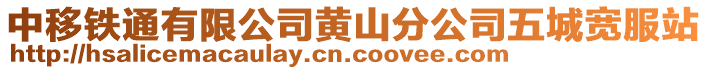 中移鐵通有限公司黃山分公司五城寬服站