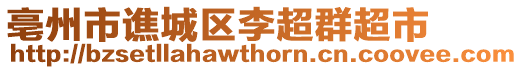 亳州市譙城區(qū)李超群超市