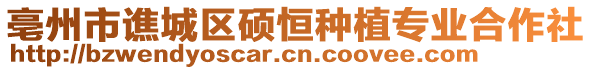 亳州市譙城區(qū)碩恒種植專業(yè)合作社