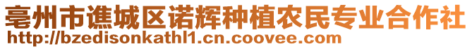 亳州市譙城區(qū)諾輝種植農(nóng)民專業(yè)合作社