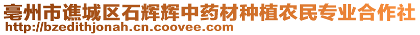 亳州市譙城區(qū)石輝輝中藥材種植農(nóng)民專(zhuān)業(yè)合作社