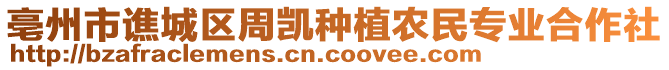 亳州市譙城區(qū)周凱種植農(nóng)民專業(yè)合作社