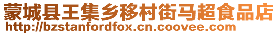 蒙城县王集乡移村街马超食品店