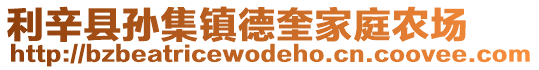 利辛縣孫集鎮(zhèn)德奎家庭農(nóng)場