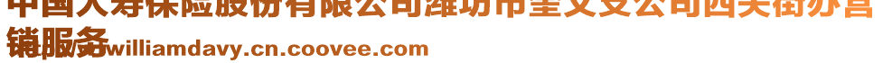 中國人壽保險股份有限公司濰坊市奎文支公司西關街辦營
銷服務