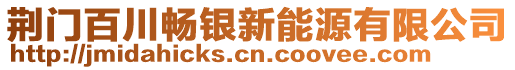 荊門百川暢銀新能源有限公司