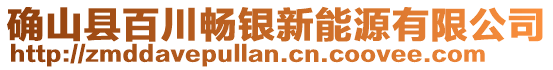 確山縣百川暢銀新能源有限公司