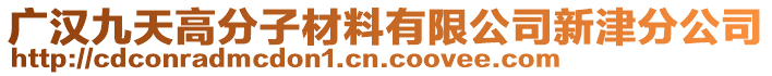 廣漢九天高分子材料有限公司新津分公司