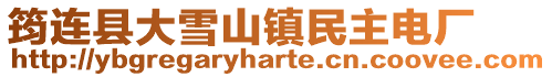 筠連縣大雪山鎮(zhèn)民主電廠
