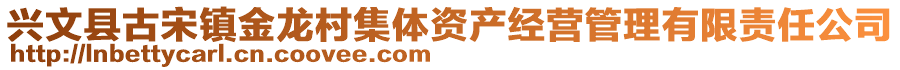 興文縣古宋鎮(zhèn)金龍村集體資產(chǎn)經(jīng)營(yíng)管理有限責(zé)任公司