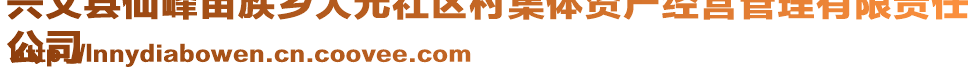 興文縣仙峰苗族鄉(xiāng)大元社區(qū)村集體資產(chǎn)經(jīng)營管理有限責任
公司