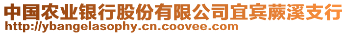 中国农业银行股份有限公司宜宾蕨溪支行