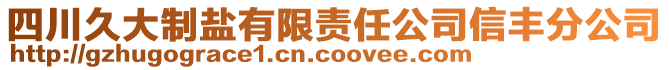 四川久大制鹽有限責(zé)任公司信豐分公司