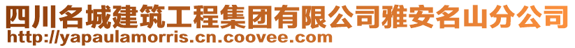 四川名城建筑工程集團有限公司雅安名山分公司