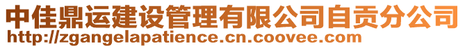 中佳鼎運(yùn)建設(shè)管理有限公司自貢分公司