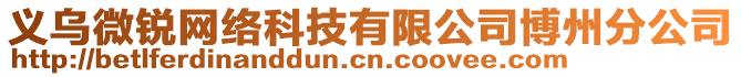 義烏微銳網(wǎng)絡(luò)科技有限公司博州分公司