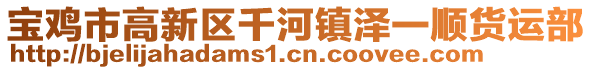 寶雞市高新區(qū)千河鎮(zhèn)澤一順貨運部