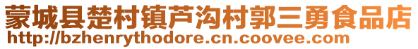 蒙城县楚村镇芦沟村郭三勇食品店