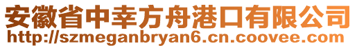 安徽省中幸方舟港口有限公司