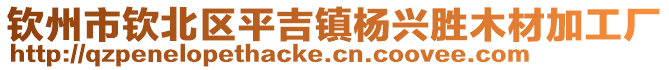 欽州市欽北區(qū)平吉鎮(zhèn)楊興勝木材加工廠