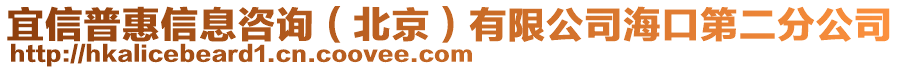 宜信普惠信息咨詢(xún)（北京）有限公司海口第二分公司