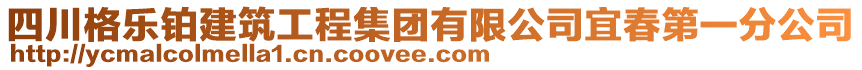 四川格樂鉑建筑工程集團有限公司宜春第一分公司