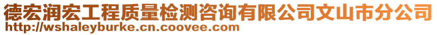 德宏潤(rùn)宏工程質(zhì)量檢測(cè)咨詢有限公司文山市分公司