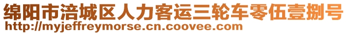 綿陽市涪城區(qū)人力客運(yùn)三輪車零伍壹捌號