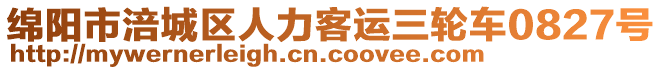 綿陽市涪城區(qū)人力客運(yùn)三輪車0827號