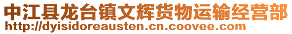 中江縣龍臺鎮(zhèn)文輝貨物運(yùn)輸經(jīng)營部