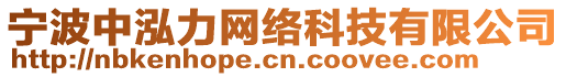 寧波中泓力網(wǎng)絡(luò)科技有限公司