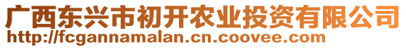 廣西東興市初開農(nóng)業(yè)投資有限公司